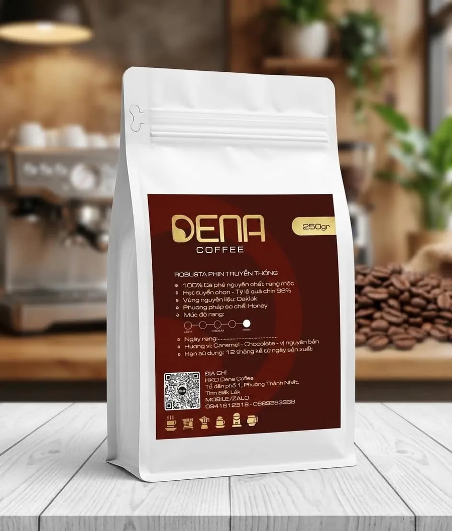 Túi Robusta Hạt Pha Máy